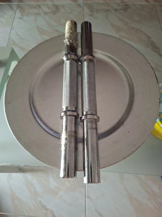 2 Barras de pesas cromadas