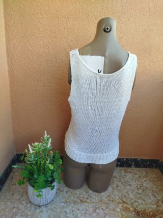 Top Crochet Blanco Talla s