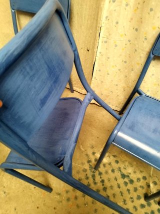 Sillas vintage azules