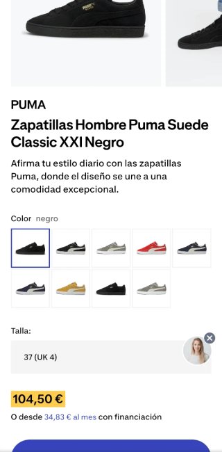 Zapatillas Puma Suede Classic XXI Negras Talla 42