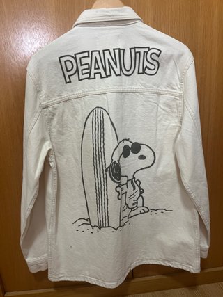 Cazadora vaquera Bershka beige Talla M