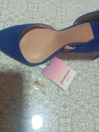 Zapatos tacón azul Stradivarius