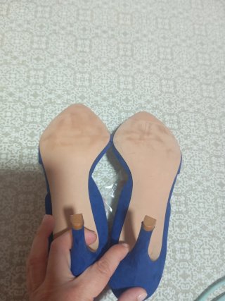 Zapatos tacón azul Stradivarius