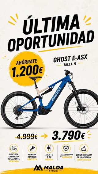 Bicicleta Eléctrica Ghost E-ASX Talla M
