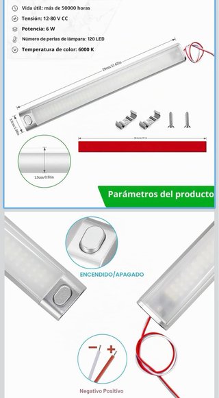 Plafón LED 12V para Autocaravana 2 piezas