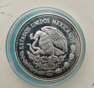Moneda Plata México 1987 Mariposa Monarca WWF