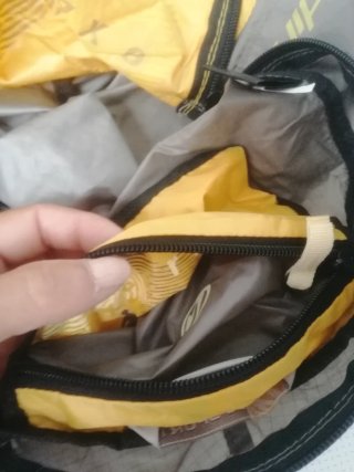 Mochila Andes amarilla y marrón