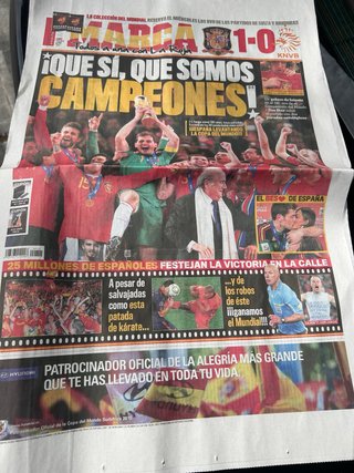 Periódico MARCA España Campeona del Mundo 2010