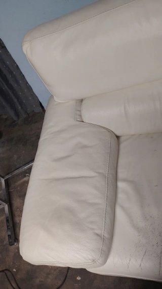 Divano in pelle 3/4 posti bianco