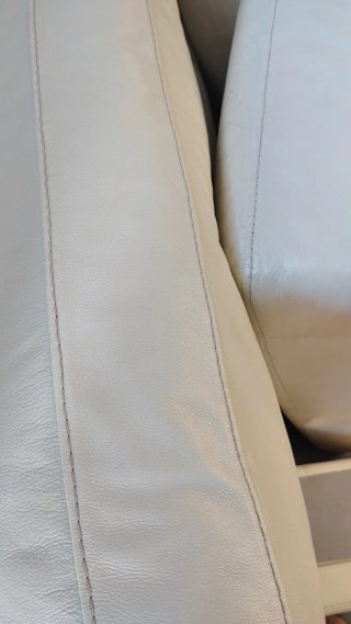 Divano in pelle 3/4 posti bianco