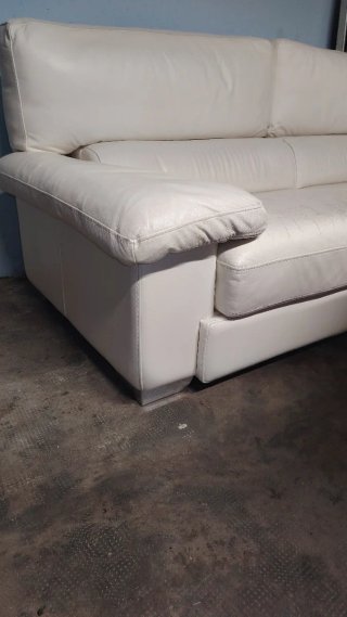 Divano in pelle 3/4 posti bianco