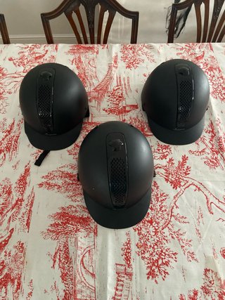 Pack 3 cascos de equitación negros