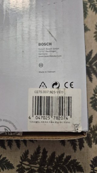 Cargador Bosch BCS250 6A Rápido Ebike