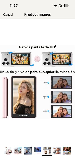 Newmowa Magnetic Selfie Monitor Screen, 4K 30fps W