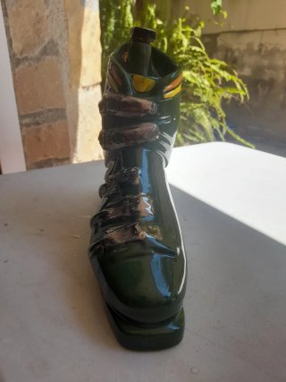 Botella Licor Antigua Garnier Bota Esquí Vacía