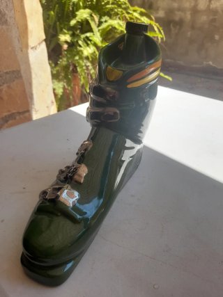 Botella Licor Antigua Garnier Bota Esquí Vacía