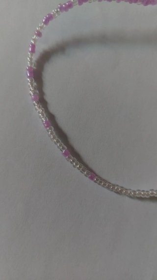 Collar gargantilla lila y blanco en degradado