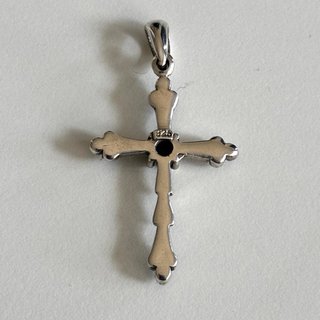 Colgante Cruz Plata con Marcasitas