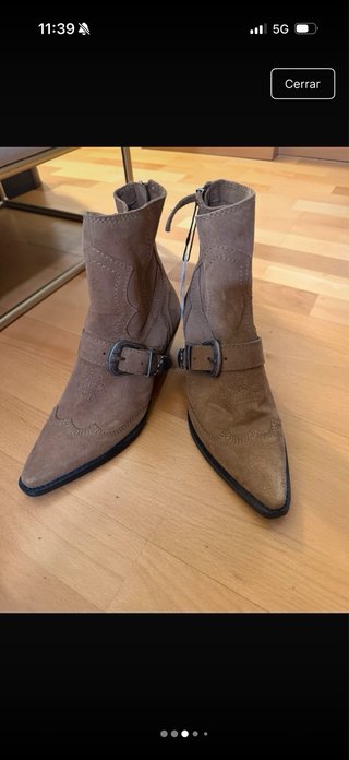Botines Zara Mujer Talla 38 Beige