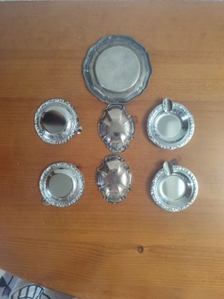Lote bandejas / bandejitas/ ceniceros metal