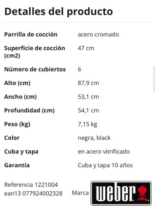 Barbacoa de carbón negra con ruedas