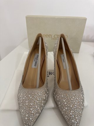 Zapatos Jimmy Choo Perlas y Cristales Talla 40