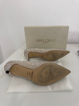 Zapatos Jimmy Choo Perlas y Cristales Talla 40