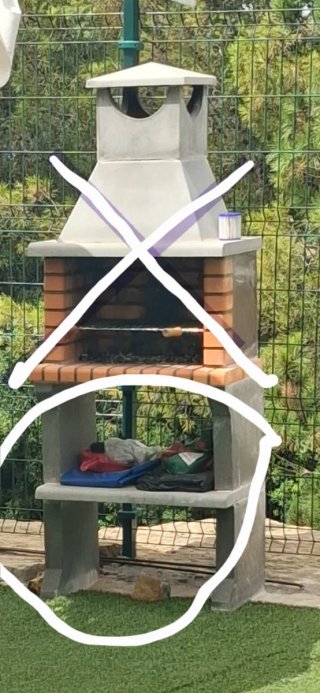 Base per barbecue in cemento