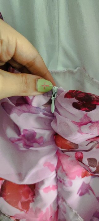 Vestido largo volantes floral