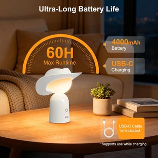 Lámpara LED 4000 mAh con 3 colores y memoria