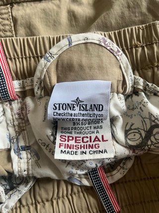 Stone Island Pantalón Corto Beige Talla M