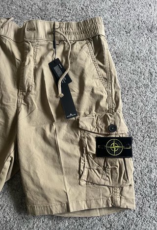 Stone Island Pantalón Corto Beige Talla M