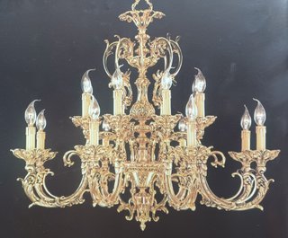 Lámpara de araña vintage gran tamaño - Bronceart
