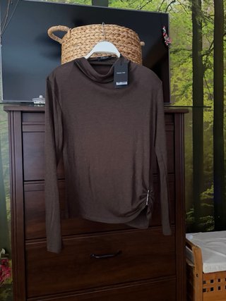 Jersey Massimo Dutti M/L Marrón Cuello Alto