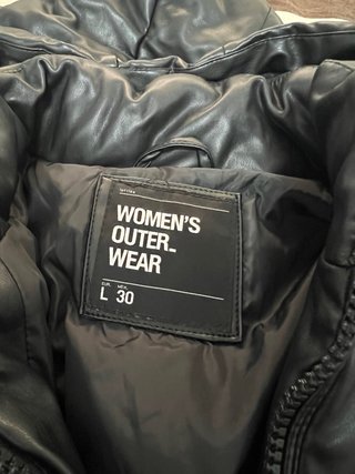 Chaqueta acolchada Lefties negra con capucha