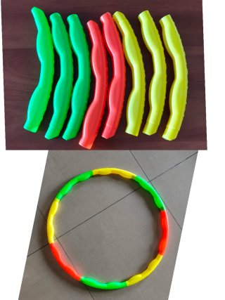 Hula-hop desmontable multicolor