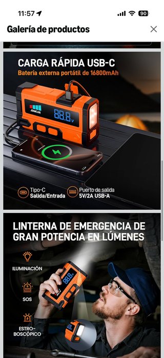 Arrancador de Batería Coche 10000A JDMCAR