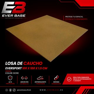 Losa Caucho Eversport Ocre 100x100x1.5cm