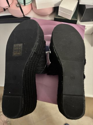 Cuñas G'ANGELA Yute Negras Talla 38