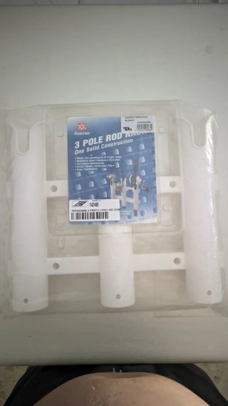 Soporte Cañero 3 Cañas PVC Blanco