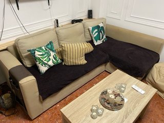Sofá cama beige
