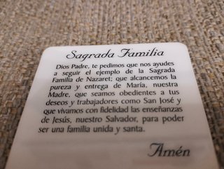Medallita Sagrada Familia Plata