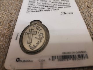 Medallita Sagrada Familia Plata