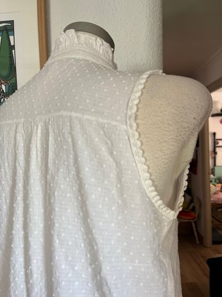 Camisa blanca encaje talla S