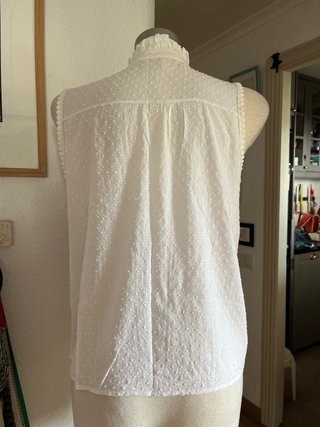Camisa blanca encaje talla S