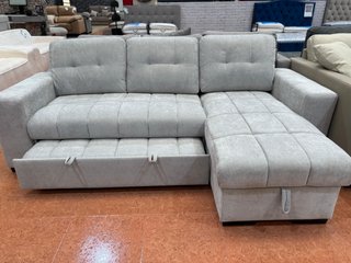 Sofá Cama Chaise Longue Gris con Arcón