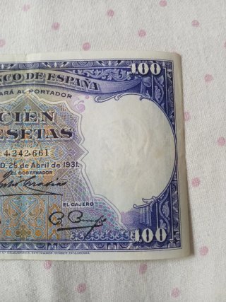 Billete 100 Pesetas 1931 Banco de España