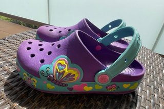 Sandalias Crocs Morado y Turquesa Niña Talla 33-34