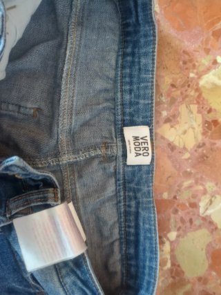 Vero Moda Pantalón Corto Vaquero Mujer Azul