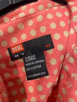 Diesel Polka Dot Shirt Retro Indie Print Slim...